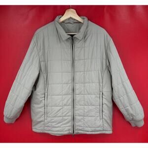 Loro Piana Lightweight Quilted Gray Jacket With Suede Accents Made Italy Sz XXL